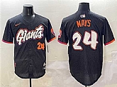 Men's San Francisco Giants #24 Willie Mays Anthracite 2025 City Connect Limited Stitched Jersey,baseball caps,new era cap wholesale,wholesale hats